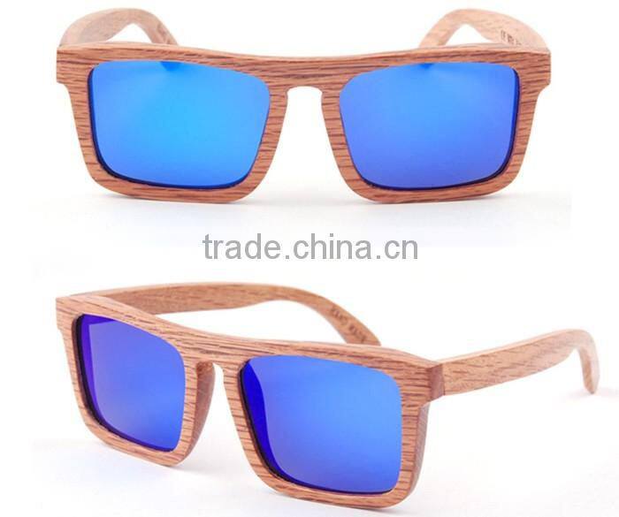 2016 colored glasses lenses wood polarized sunglasses