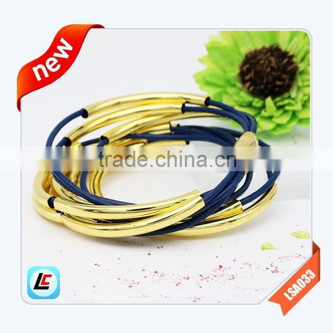 magnetic buckle genuine leather braclets for men