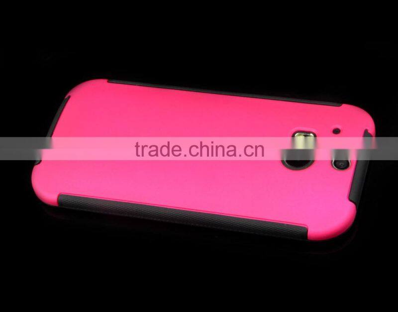 Hybrid Shock Proof Silicone Mobile Phone Case For HTC M8