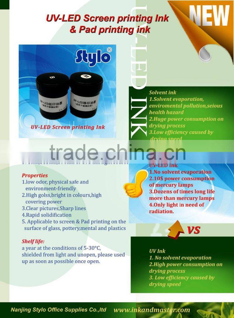 UV LED SCREEN PRINTING INK & Pad printing ink