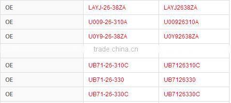 auto spare part K3378 LAY1-26-38ZA for Mazda GM rear disc brake shoes