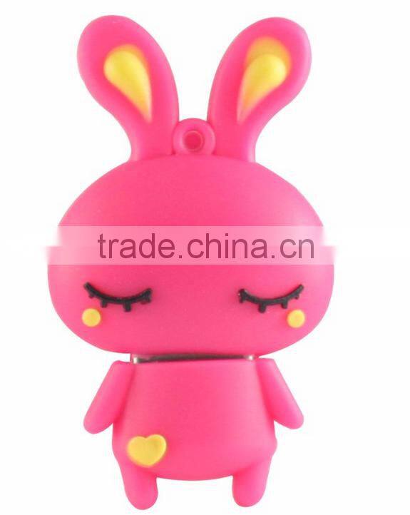 Top selling and cheapest trade assurance attach plastic usb flash drive celever rabit usb flash drives 8gb 16gb usb flash drive