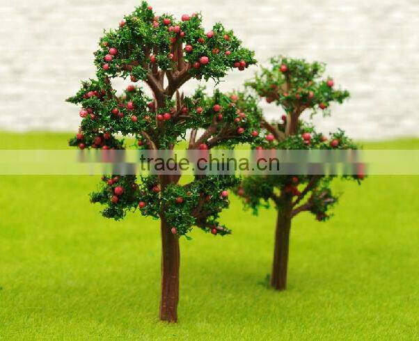 model color fruit tree in train layout model