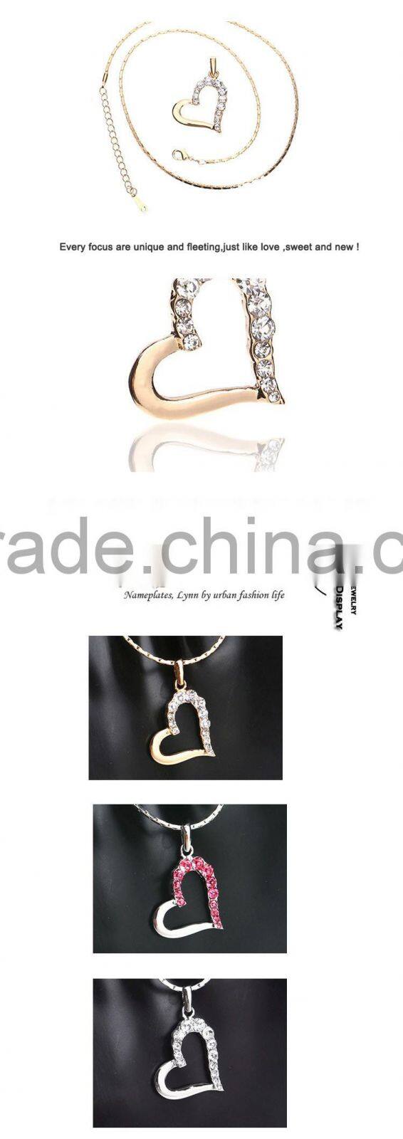 18k fashion gold heart jewellery designs statement necklace 2015