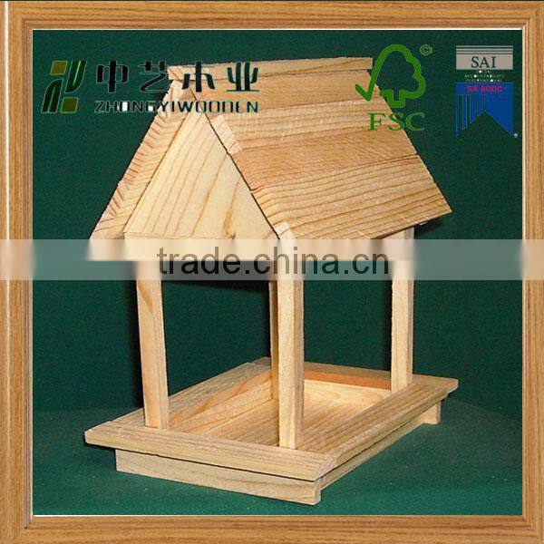 2016 Eco-friendly FSC Hanging Wooden Bird Cagecage bird feeder