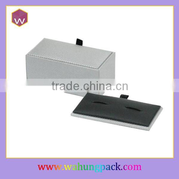 Fancy Black Single Pair Cufflink Box Cardboard Cufflink Box For Sale