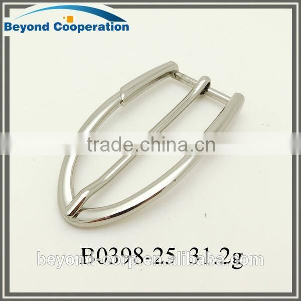 High-class lady 25mm half-ellipse gold and nickel plated pin buckle