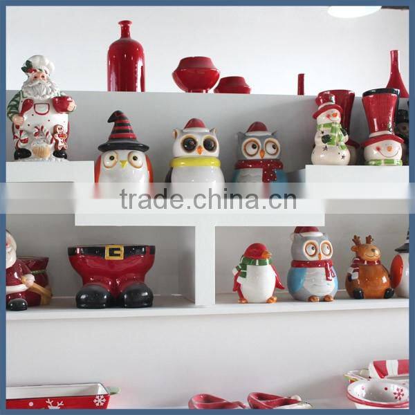 Christmas decorations for home cartoon ceramic jar