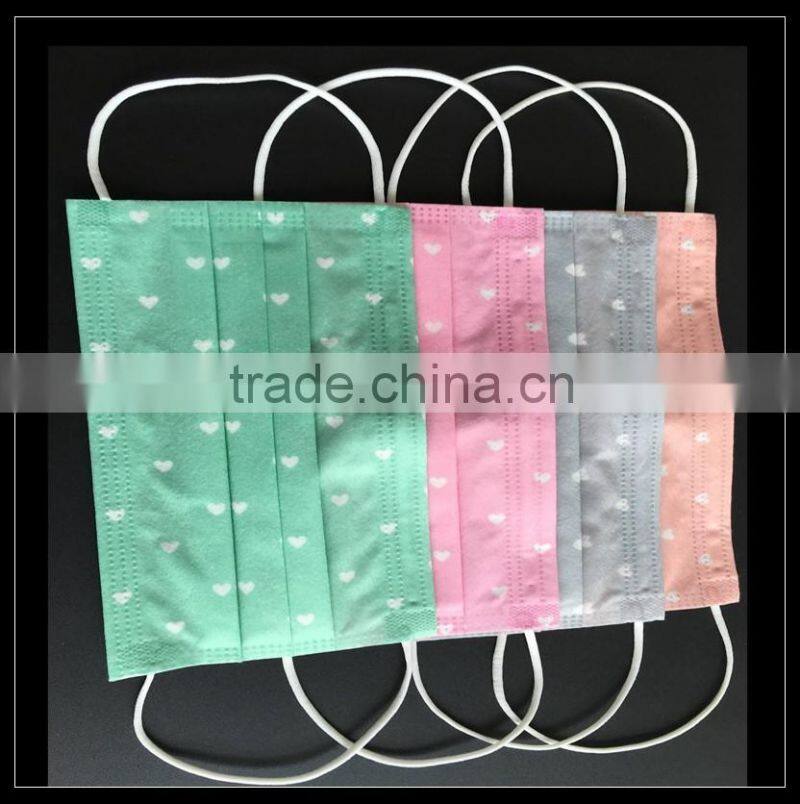 Spunlace non-woven fabric Disposable Face Mask with white bags