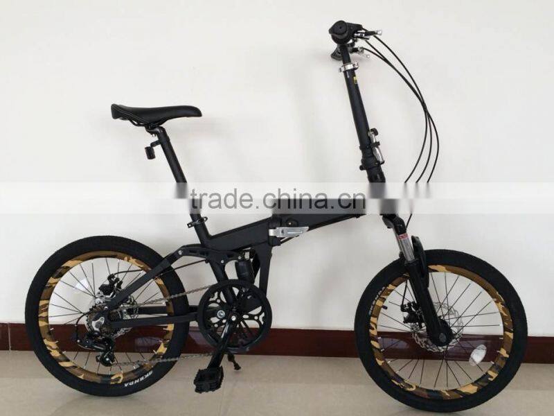 High Quality Promotional 20" Tyre Alloy Frame Folding Bicycle for sale