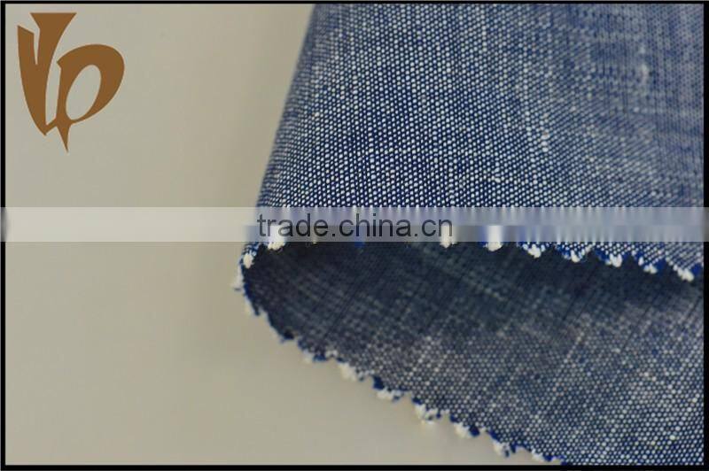 Linen polyester viscose blend fabric rayon fabric yarn dyed interwoven fabric 190gsm for pants