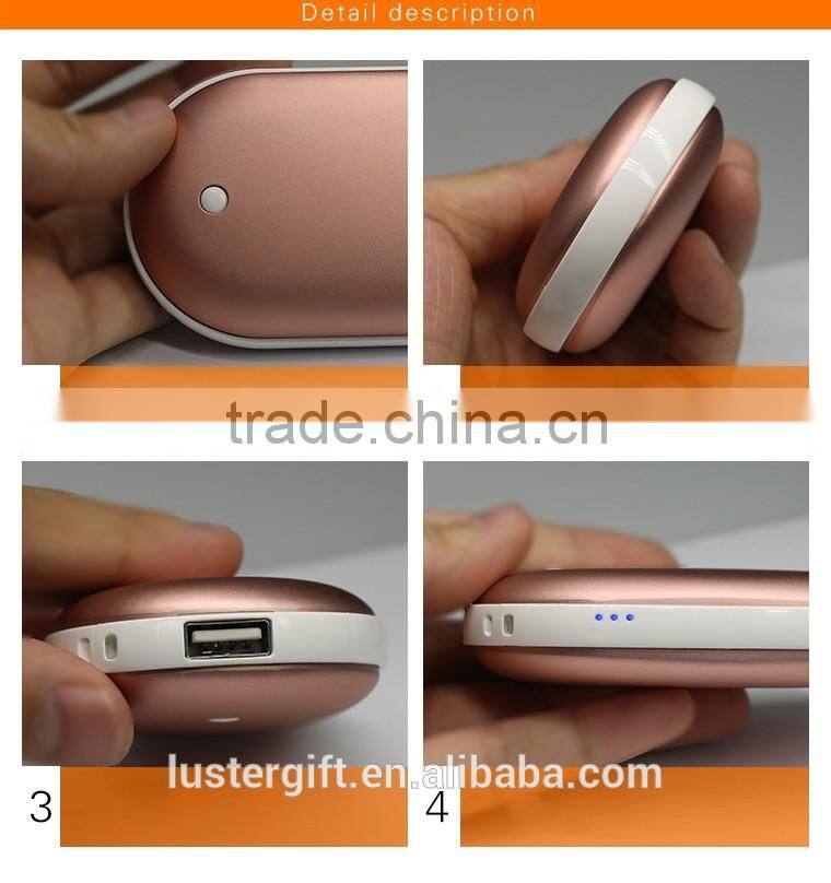 New hot products 5000mAh battery charger with hand warmer Li-polymer battery power bank