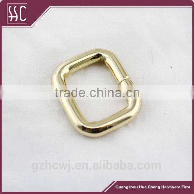 light gold handbag square ring,handbag hardware ,0.8 inches Metal square ring