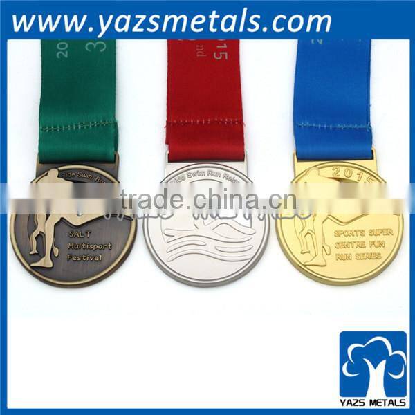 Customized insert gold torch blank medals