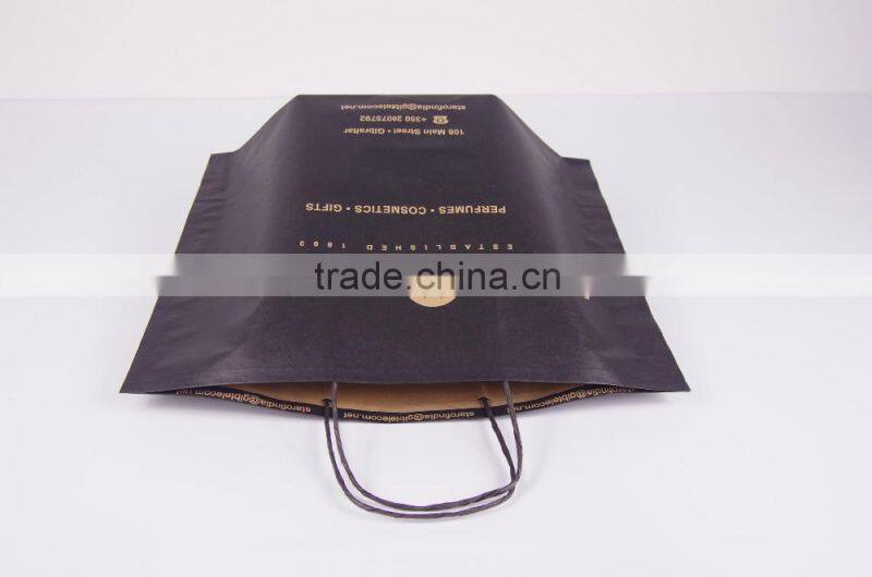 New style brown kraft paper bag,easy bags with twisted handle, big size