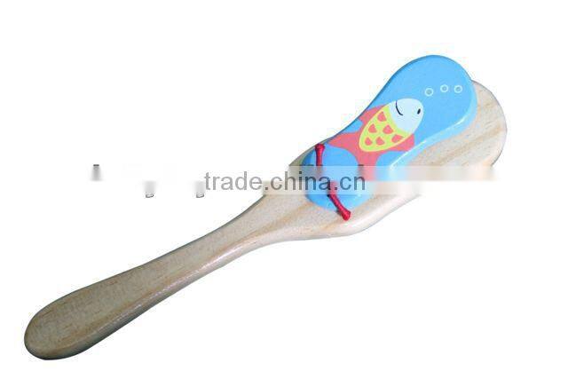 Wooden castanet colorful toy,kids wooden castanet musical toy