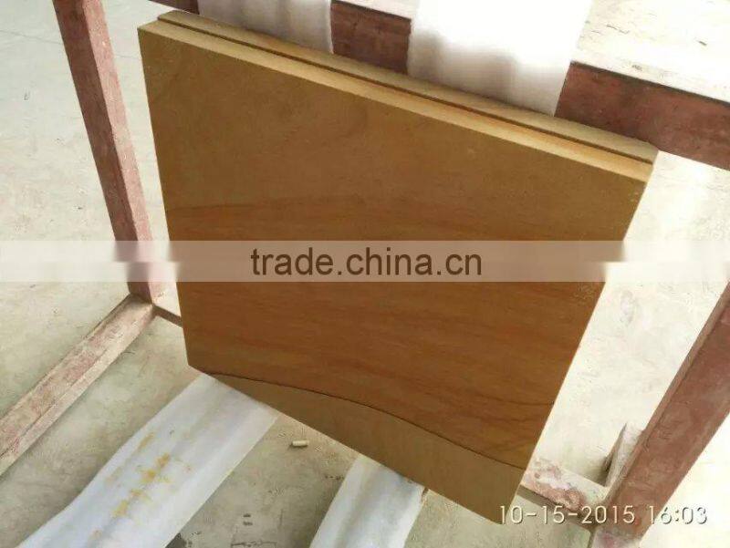 Chinese Yellow wooden sandstone tile