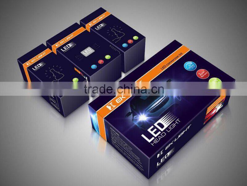 2015 EK patent led car headlight kit 3800lm 6v h7 h4 d1s d2s d3s d4s car h4 led headlight bulbs