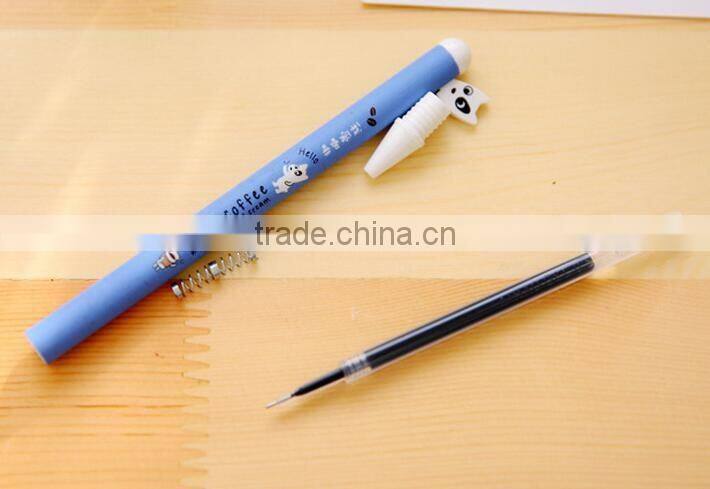 best promotional gift DIY creative stationery kid personalized Novelty gel pen cartoon black cat and white dog tag ballpoint pen