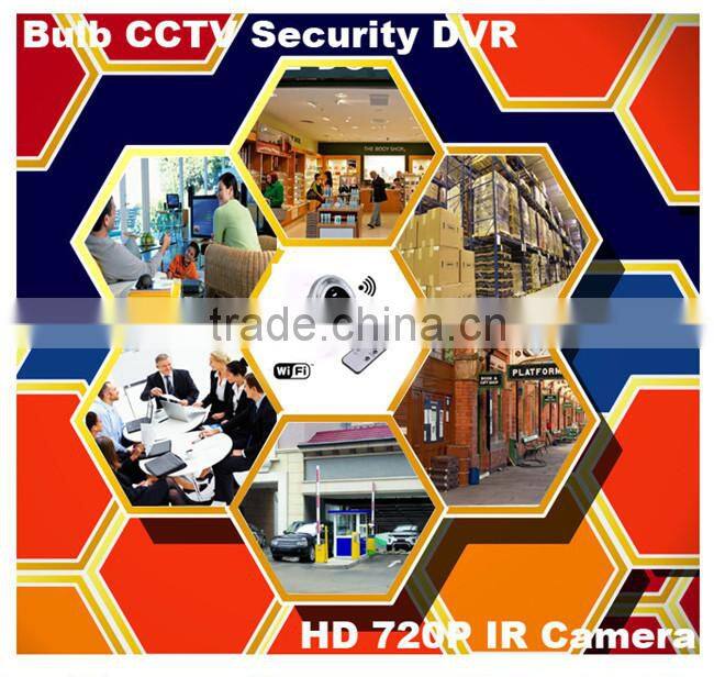 WIFI Full HD 720P Hidden Camera LED Bulb Home Security Lamp Motion Detector