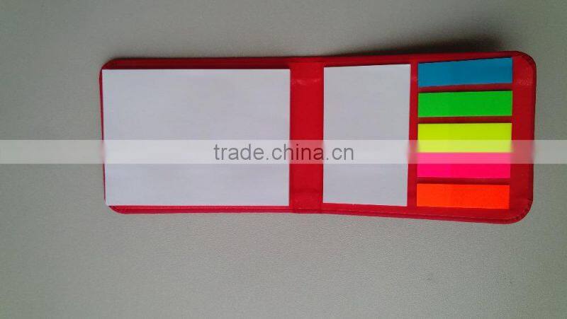 Colorful sticky note pads Pu notebooks