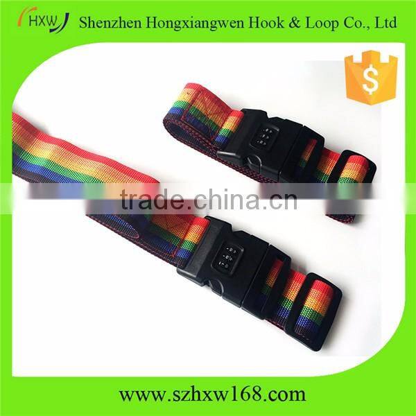 Colored Luggage belt with Code Padlock