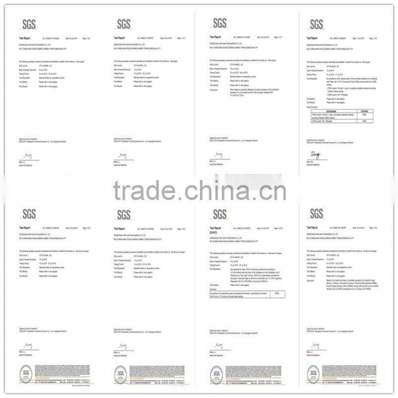 PET Metalized Paper For Paper Lids