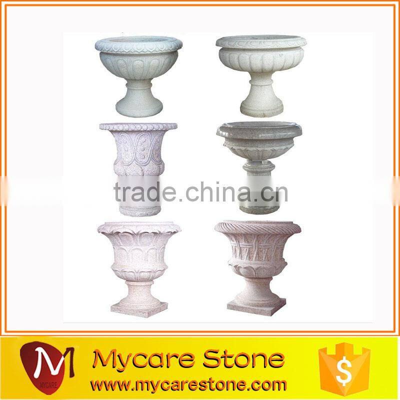 Chinese stone garden decoration pot, stone flower planters