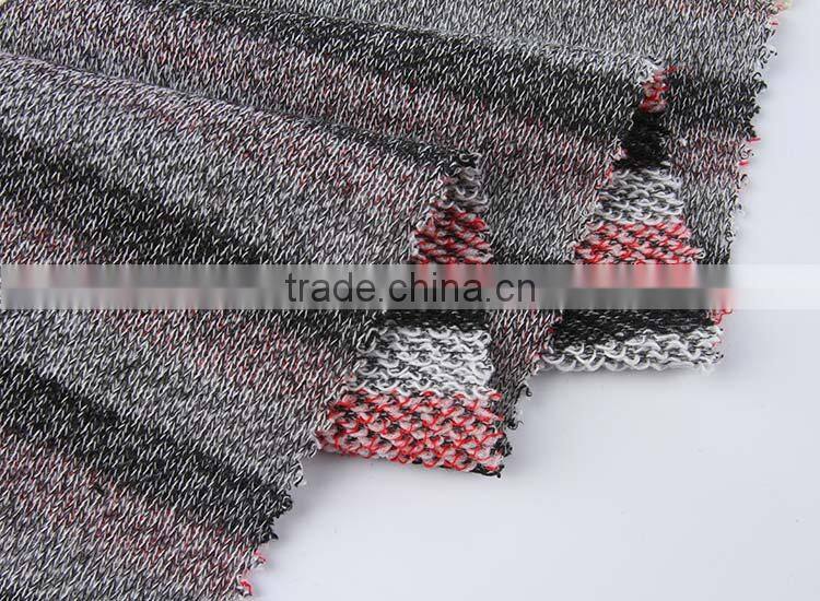 Hot sale Competitive price Fashion thick french terry cotton fabric with stripes fabric forfashion couple pullover sweater