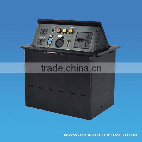 CE RoHS FCC Motorized tabletop pop up socket for Conference Table