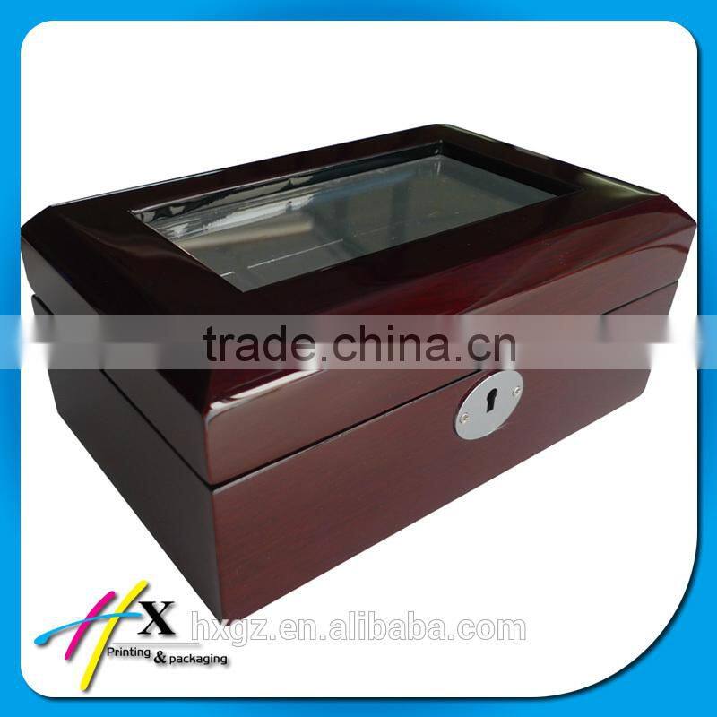 Custom Design Bronze Watch Case with Acrylic Lid