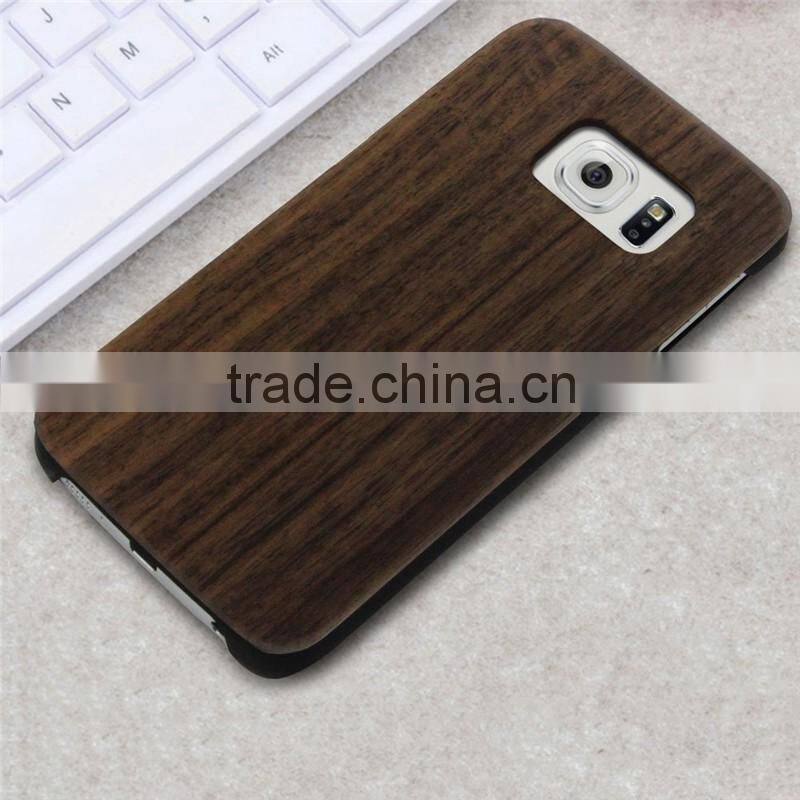 Wholesale Product! Case For Samsung Galaxy S6 PC+ Walnut Wood Cover for Samsung Galaxy S6 Edge Case for Ssamsung S6