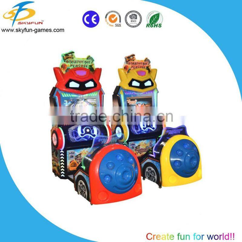 Amusement park kids rids simulator transformer car racing game machine