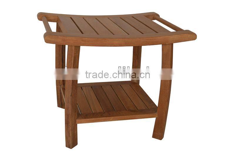 teak wooden comfortable bathroom stool FSC approved