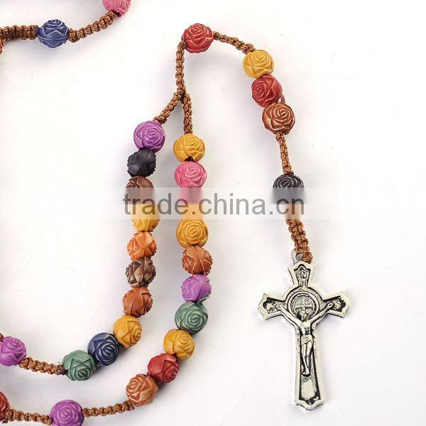Factory discount wooden beads rosary