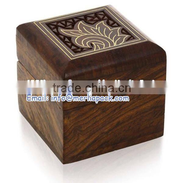 Personalized Laser Engraved Wood Ring Box Gifts for Wedding Bride Groom Hers Box