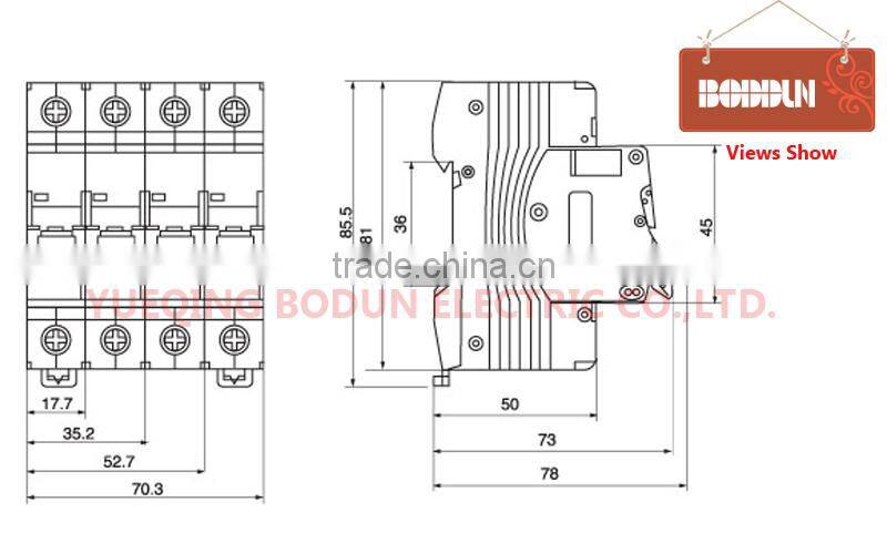 BDM19-63 2P MINI CIRCUIT BREAKER