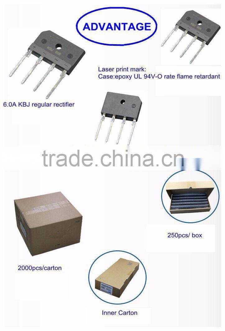 Single-phase Silicon Bridge Rectifier Reverse 6.0 A 50V-1000V KBJ606