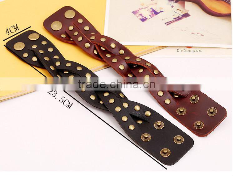 Newest unisex leather bracelets for men and women