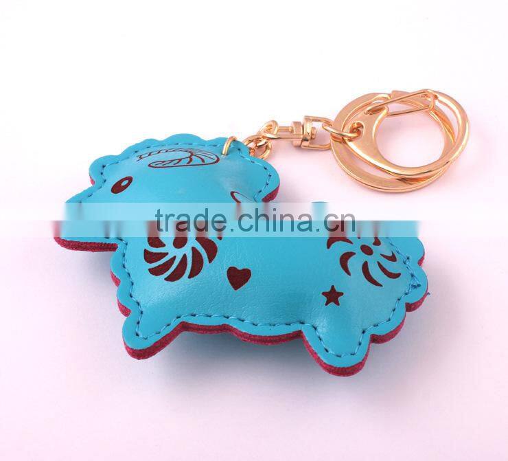 Wholesale 2015 sheep animals leather keychain