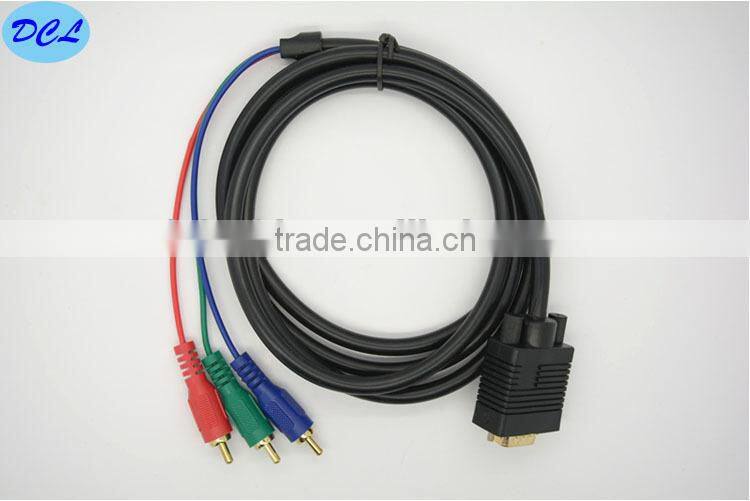VGA to 3RCA cable with gold plated 10m