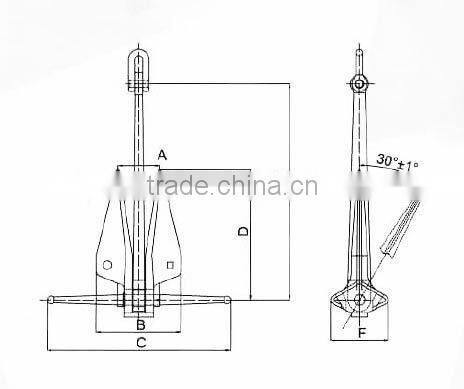 High Quality Marine Danforth HHP Anchor Nantong Manufacture