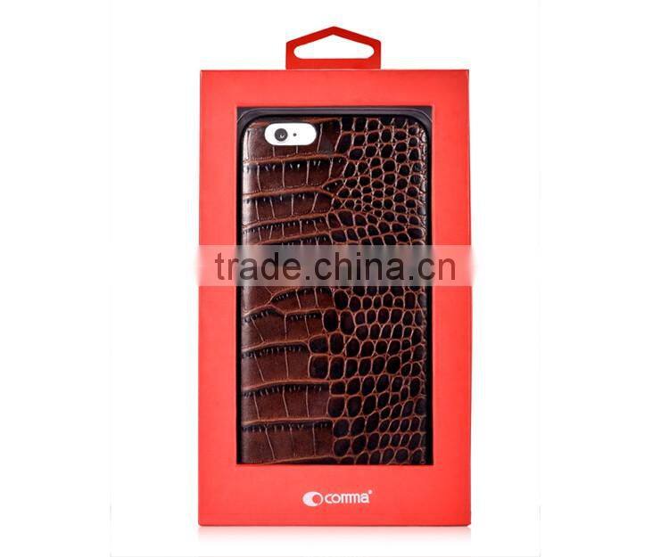 High End Fashion Genuine Leather Case for iPhone 6, Crocodile Skin Back Cover Leather Case for iPhone 6s