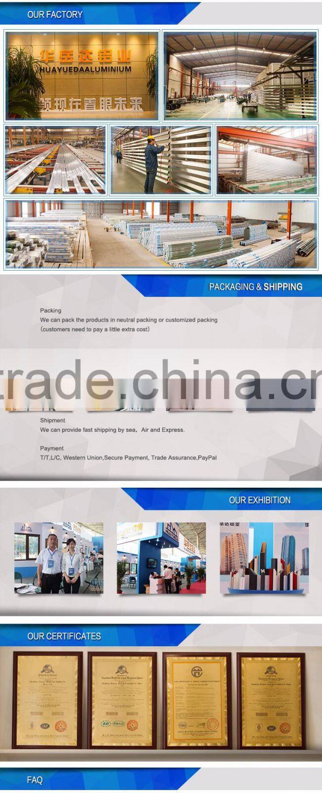 Glass Aluminum Guardrail Profiles from china