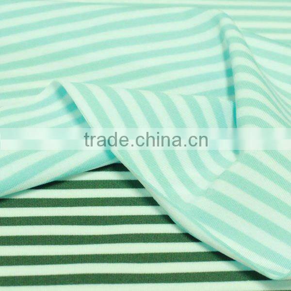 stripe jersey fabric made of 98% poly and 8% lycra