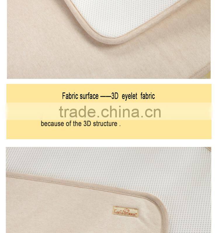 colored cotton tpu 3D water-proof baby changing pads mat