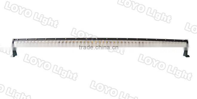 wholesale ! 288w c-ree led curved light bar with Amber white strobe function