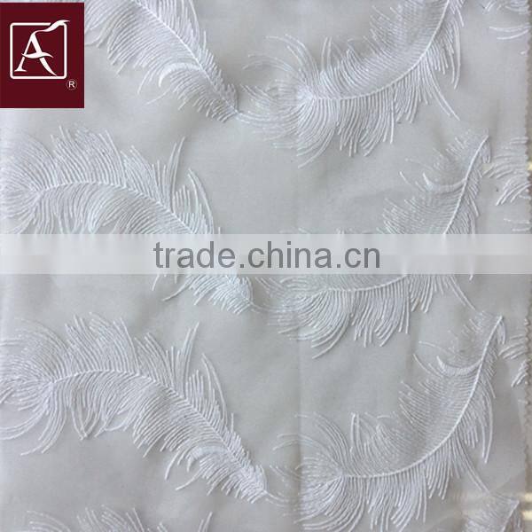 Feather pattern embroidery fabric