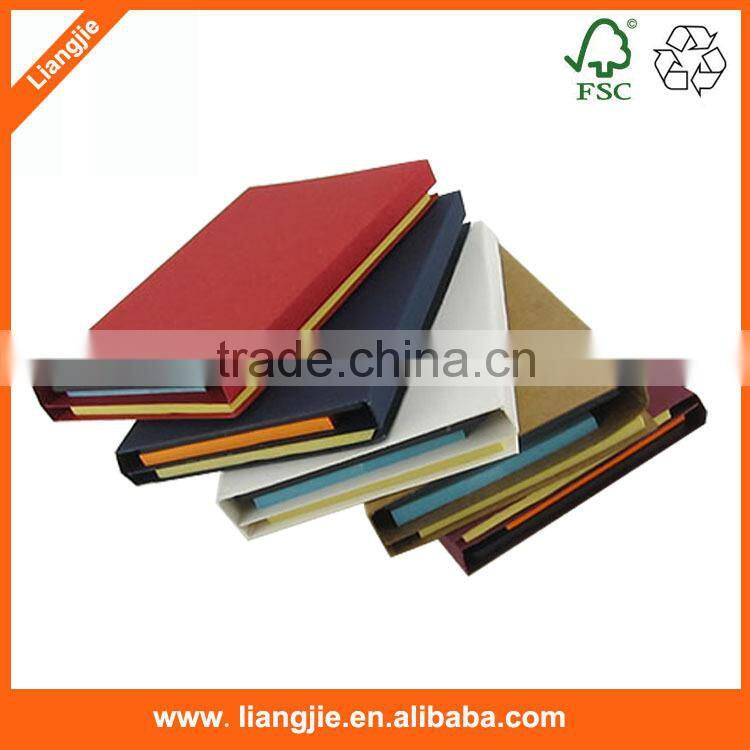 Craft paper blank memo pad in hard gift case/box