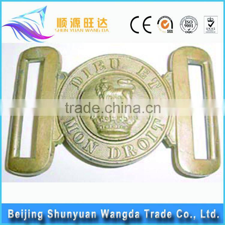 High Quality die casting factory Rhinestone Metal Solid Brass Belt Buckles for Pallet Bundling